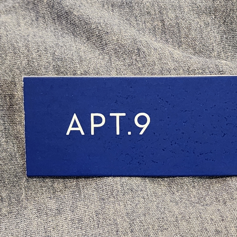 Apt. 9 Lattice Cutout Long Sleeve Blue Women's Top With Sharbite Hem Size M NWT - Picture 11 of 16